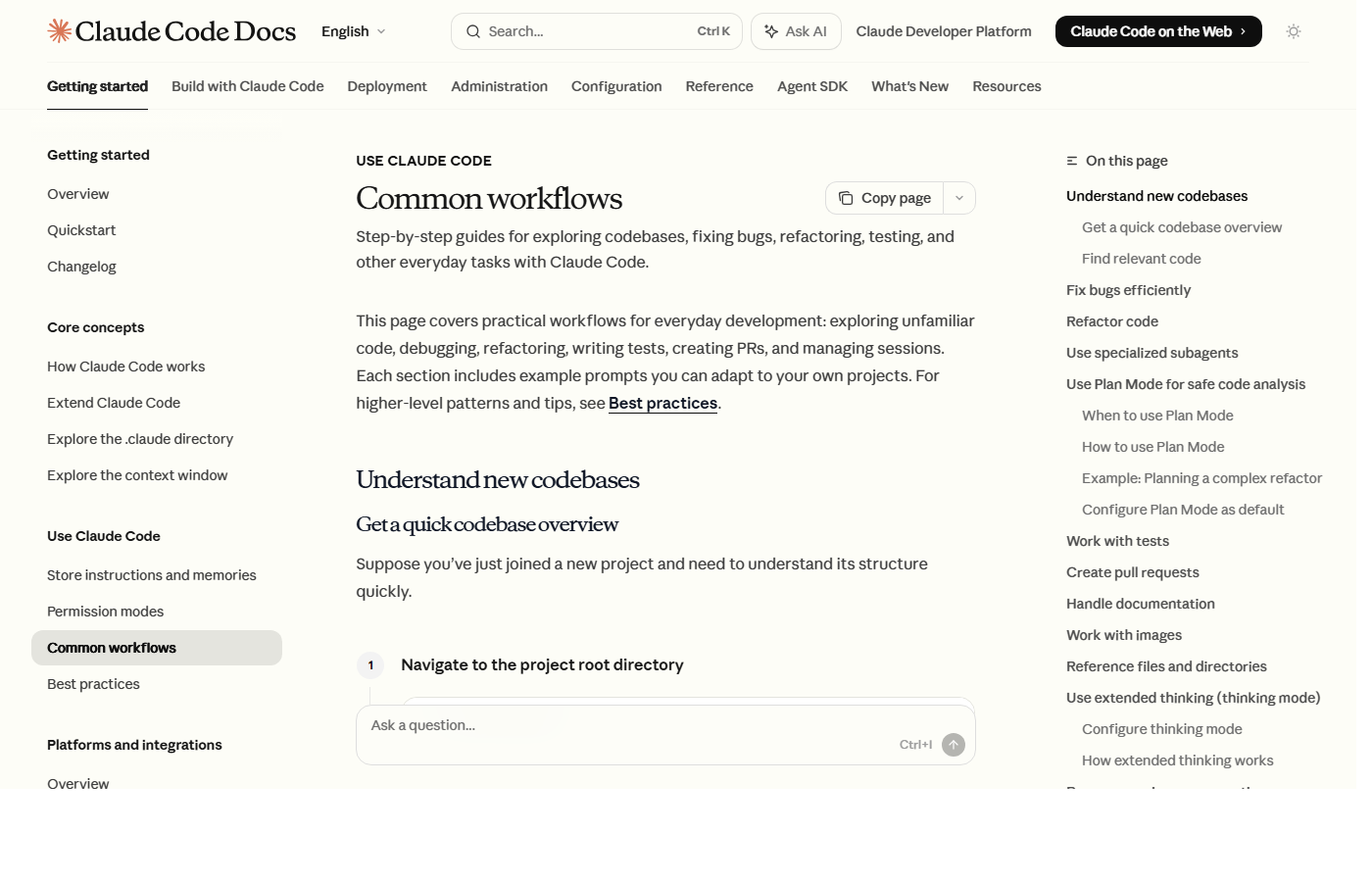 Claude Code Common Workflows — parallel sessions